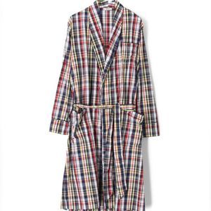 SLEEPY JONES Glenn Robe in Plaid-L
